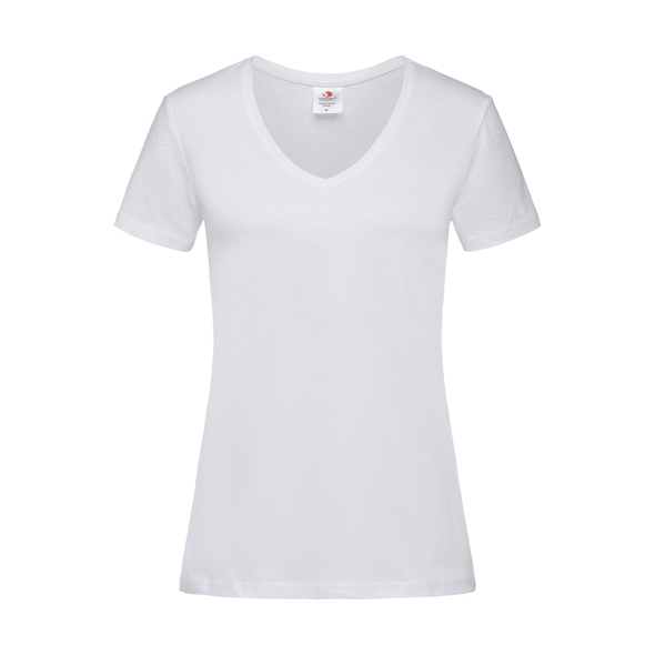 Camiseta clásica con cuello en V para mujer Camiseta clásica con cuello en V para mujer